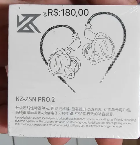 Fone KZ ZSN 2 Pro para Retorno de Palco. 