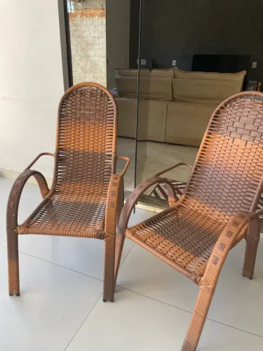 Conjunto cadeira de fibra