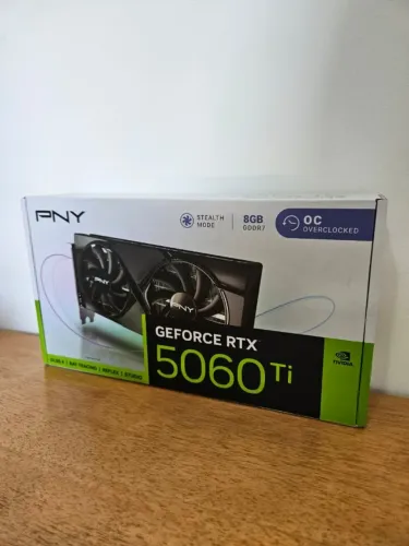 Placa de Vídeo PNY GeForce RTX 5060 Ti OC 8GB GDDR7 Dual Fan - Nova Lacrada com NF