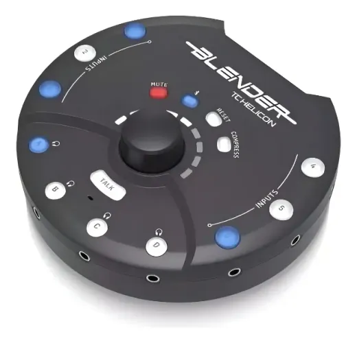 Interface De Audio Blender Tc Helicon Mixer Analógico C/ Cor Preto