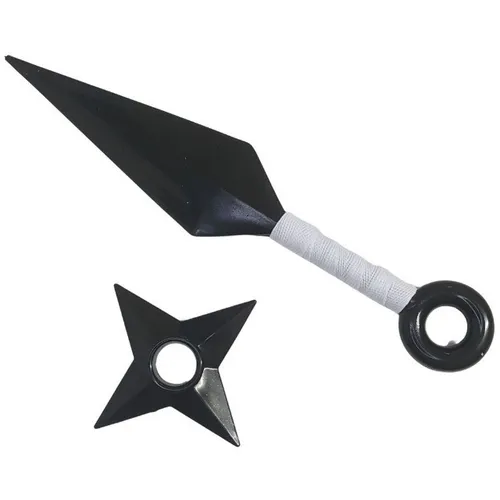 Kit Ninja Naruto Shippuden Kunai 23,5cm e Shuriken 10cm Acessórios Promoção