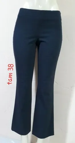 Calça social feminina tam 38 sem elastano com zíper do lado novíssima cinza bem escuro 