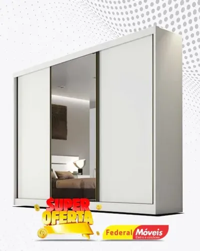 Guarda Roupa Casal 100% MDF 3 Portas 6 Gavetas Espelho Direto da Fabrica Fazemos Entrega