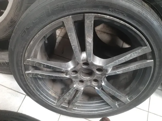 Roda aro 22 Porsche grafite com diamantado Cayenne 5x130