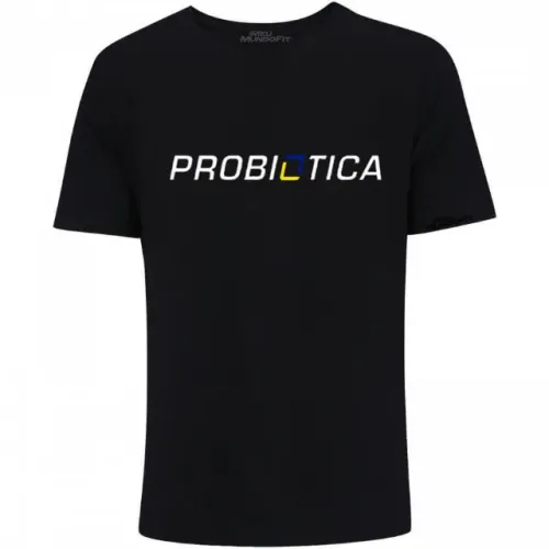 Camiseta 100% Poliéster Preta Probiotica