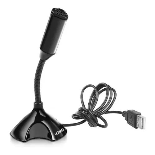 Microfone de mesa com fio USB para computador notebook 