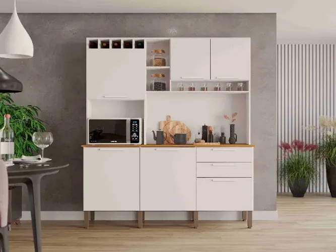 Cozinha New Topazio Branco Até 12x - Frete Grátis