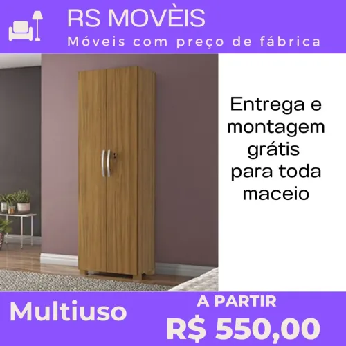 Armário Multiuso 2 Portas - Entrega e Montagem Grátis!