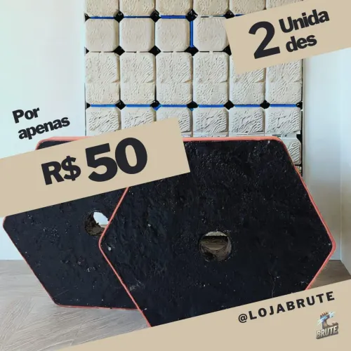 Par de ANILHAS Hexagonal de 5kg feitas de CONCRETO com revestimento em EVA