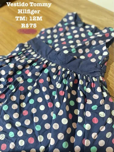 Vestido Infantil Tommy Hilfiger 12M