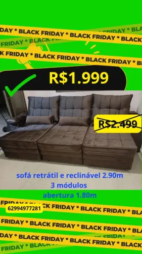Sofá lugares mega promoção de Black Friday
