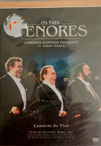 DVD SHOW OS 3 TENORES AO VIVO - ROMA 1990 NOVO LACRADO RARIDADE PARA ETERNIDADE 