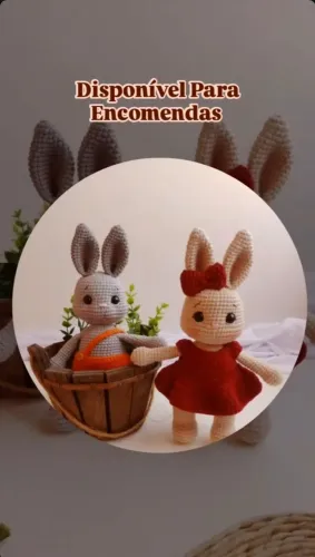 Coelho Páscoa Jesus Amigurumi Lúdico Brinquedo Presente Artesanal Boneco Personalizado