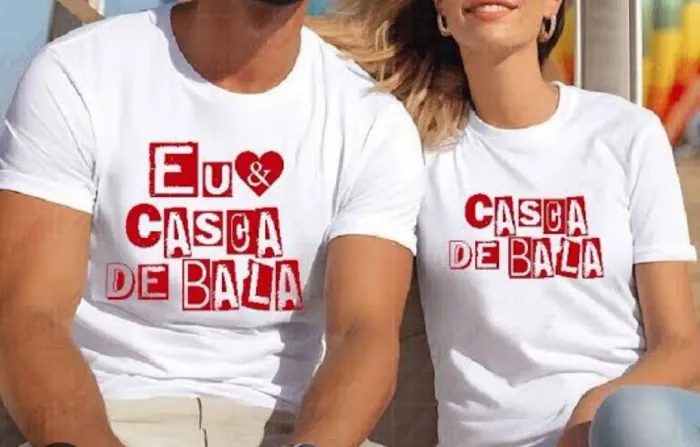 Camisetas Casal "Casca de Bala" Dia dos namorados