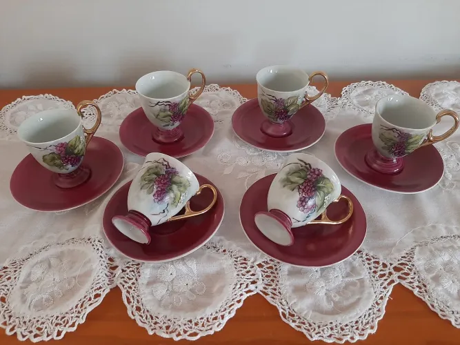 Xícara cafezinho policromadas