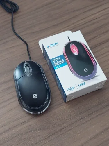 Mouse USB Óptico Exbom para PC e Notebook MS-9 - Novo - Noobi Informática