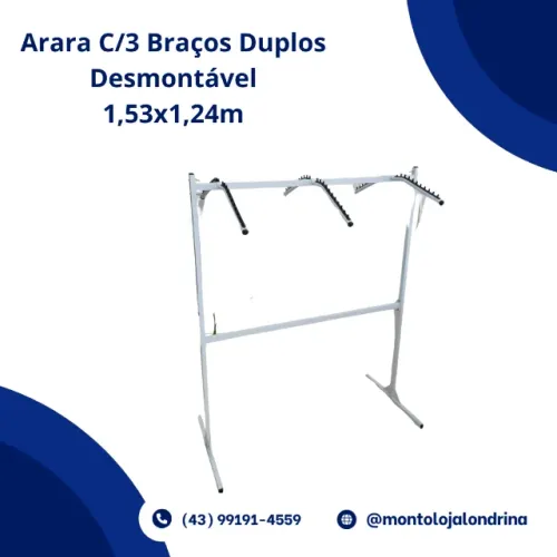 Arara C/3 Braços Duplos Desmontável