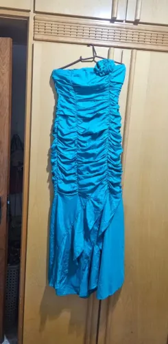 Vestido de Festa Azul Turquesa