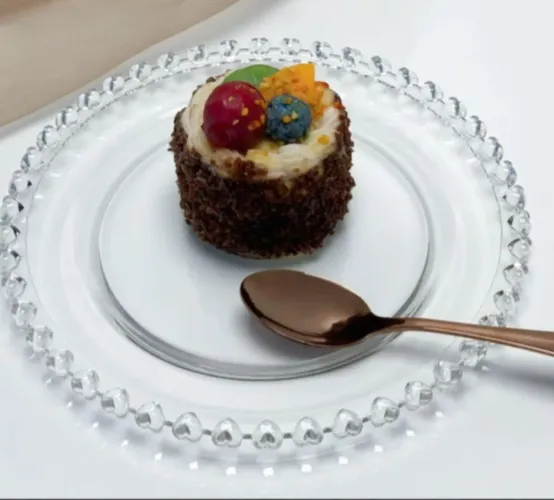 Promoção prato de sobremesa pearl em cristal wolff 