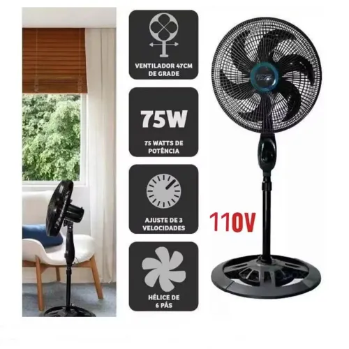 Ventilador Turbo de Coluna Residencial 110 Volts.