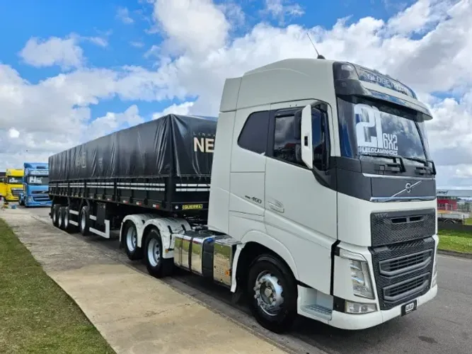 FH 460 6x2 Globetrotter Ano 21 Euro 5 REPASSE + 4 Eixo Guerra 13.5m comp naval sem pneus