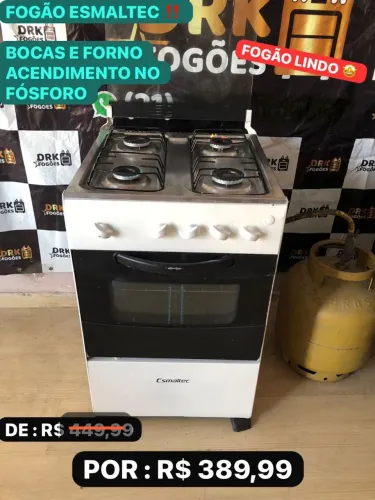 Fogão esmaltec 4 bocas semi novo
