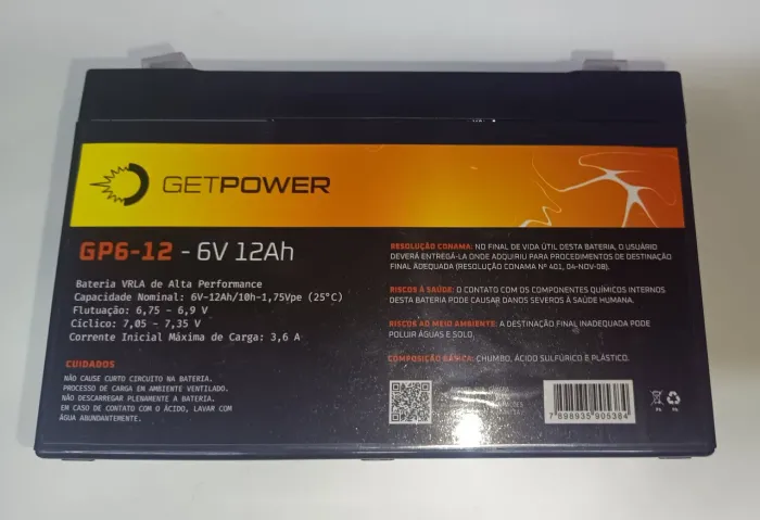 bateria 6v 12ah para carrinho e moto eletrica infantil.