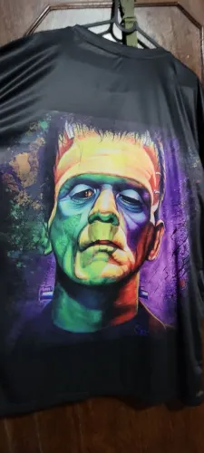 CAMISETA FRANKENSTEIN TAM PLUS SIZE 6X 100% POLIÉSTER
