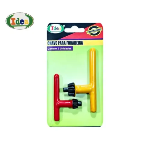 kit chave mandril de furadeira id-6296h 2un idea 1/2 e 3/8