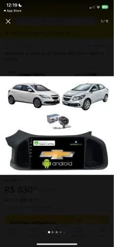 Multimídia ônix CarPlay e Android auto 