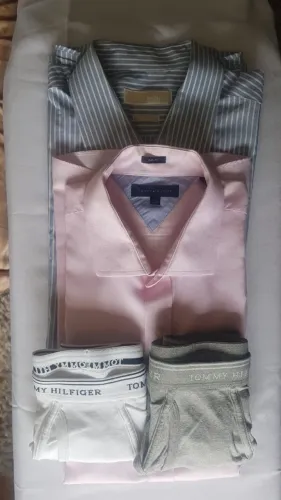 Tommy Hilfiger Slim Fit & Michael Kors (Originais) - PAC com 02 camisas + 02 Cuecas TOMMY