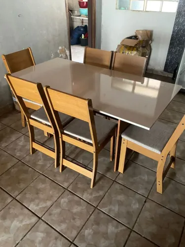 Conjunto De Mesa Karla Na Promoção. Entrega É Montagem Sem Taxa loja E&L Moveis 