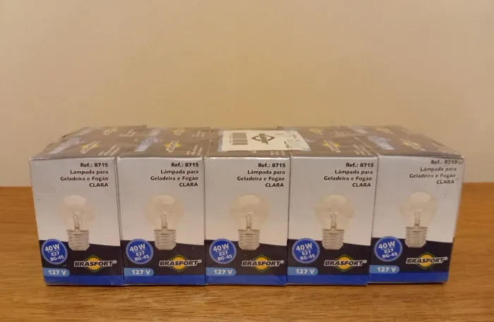 Kit com 10 lâmpadas para geladeira e fogão Brasfort 127V 40W E27