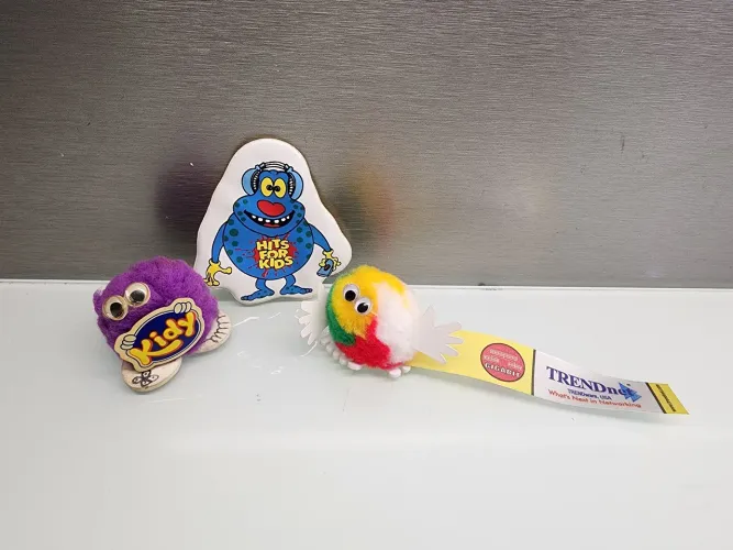 Coleção 3 itens promocional vintage anos 80: Hits for Kids, Kidy e TRENDnet!