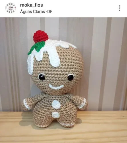 Fofurinha Biscoito de Gengibre - amigurumi 