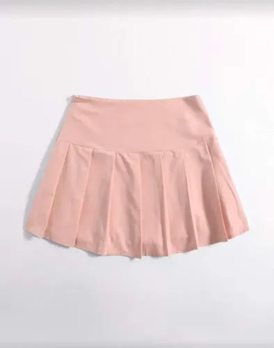 Saia plissada rosa - shein usada