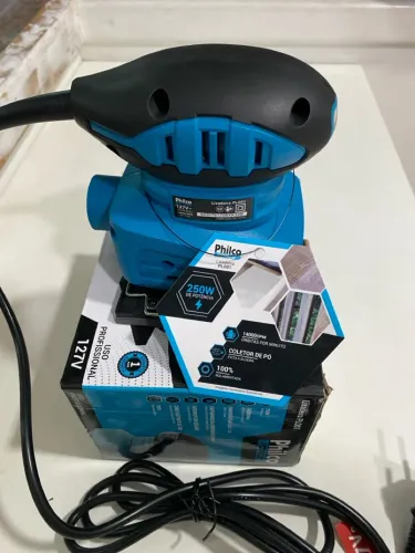 Lixadeira rotativa Philco 250W, coletor de pó 