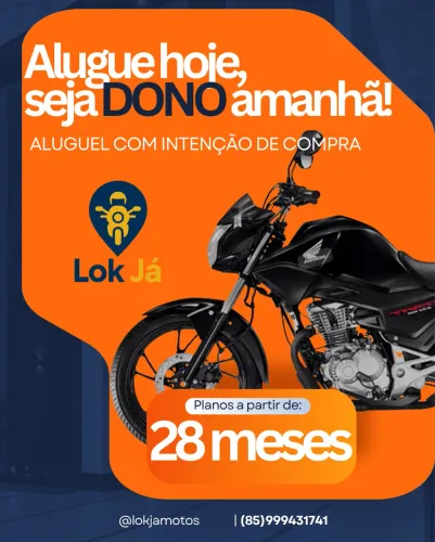 Aluguel de motos com intenção de compra