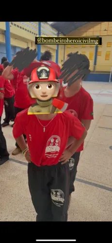 Uniforme completo bombeiro herói mirim