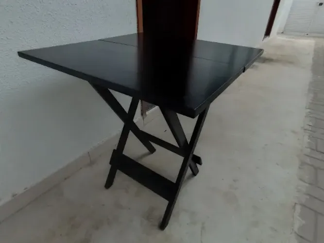 [Preço bom] Mesa dobrável 70 cm Preta