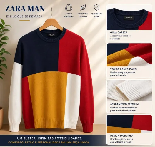 Suéter Zara Man - Eur M