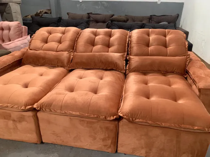SOFÁ RETRÁTIL RECLINÁVEL DE LUXO + ENTREGA GRÁTIS