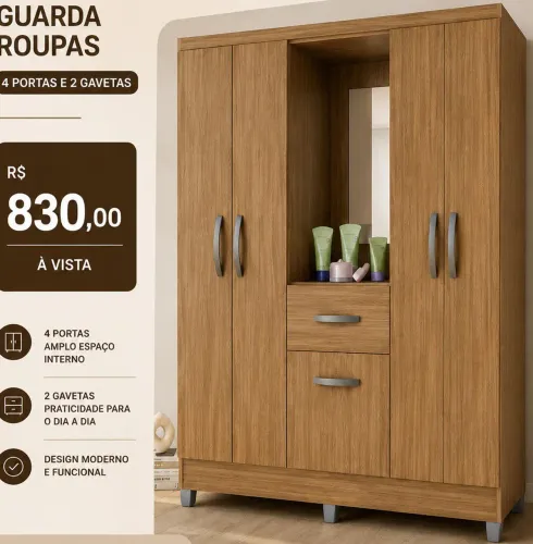 Guarda roupa novo a pronta entrega