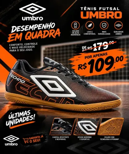 Tênis Futsal umbro original promoção 