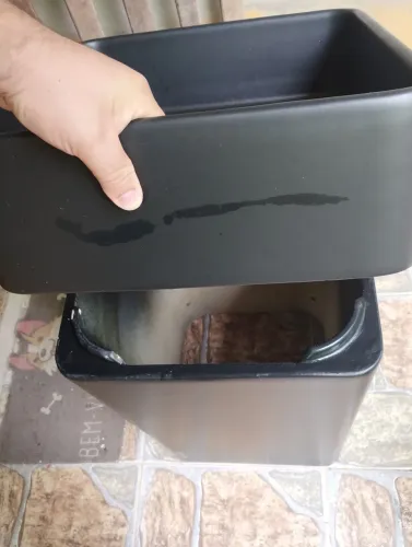 Cuba preta fosca com coluna quadrada Deca l260