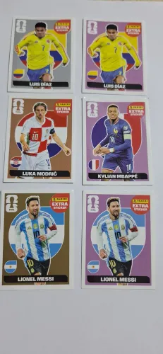 FIGURINHAS EXTRA STICKER PANINI FIFA - Messi, Mbappé, Modri? e Luis Díaz