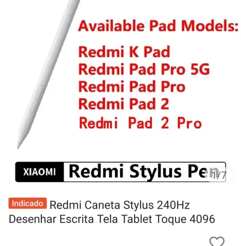 Vende-se caneta xiome redmi com teclado via bluetooth ,mouse,caixa de caneta e pontas