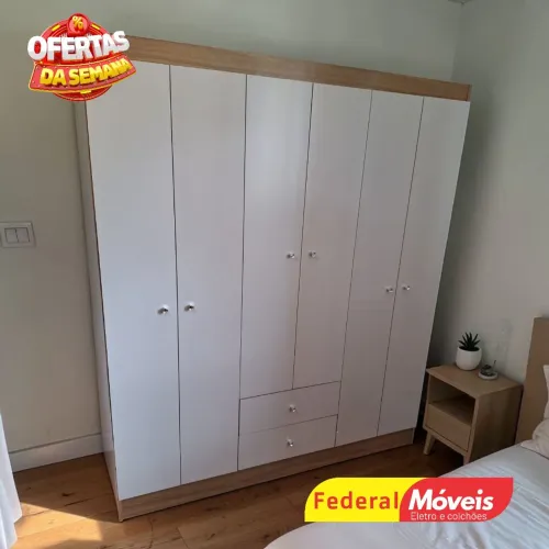 Guarda Roupa Casal 6 Portas 2 Gavetas Mega Oferta - Entregamos