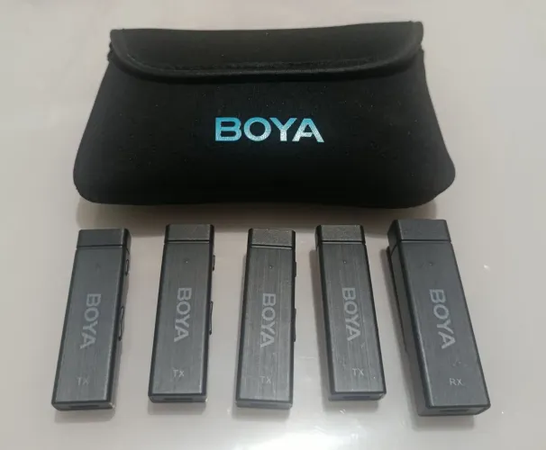 MICROFONES LAPELA DA MARCA BOYA,, 4 MICROFONES