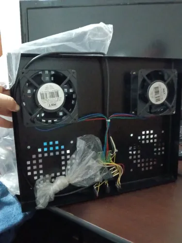 Bandeja Ventilação Rack 19" 1U com 2 Coolers MXT 120mm Bivolt - Kit Completo Novo